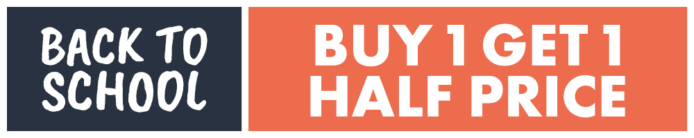 Buy 1 Get 1 Half Price Back to School 2023