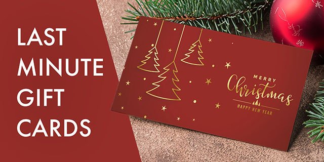 Christmas Last Minute Gift Cards