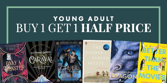 Buy One Get One Half Price: Young Adult 