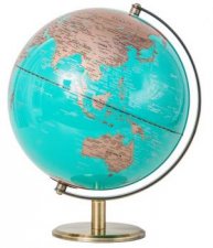 25cm Globe Teal  Bronze