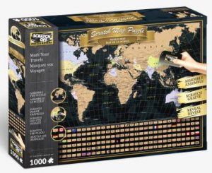 Scratch Map 1000 Piece Jigsaw Puzzle: World Map