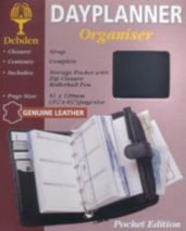 Pocket Debden 6-Ring Dayplanner Organiser With Wallet - Week To View - Black by Week To View