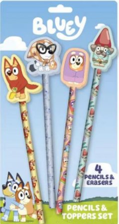 Bluey - 4 Pencil & Topper Set by Various