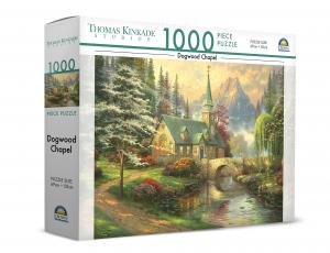 1000 Piece Puzzle: Dogwood Chapel by Thomas Kinkade