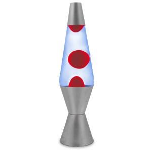 37cm Retro Silver Lava Lamp Blue/Red Wax by Various