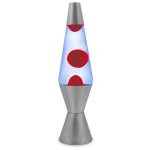 37cm Retro Silver Lava Lamp BlueRed Wax