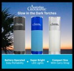 Australian Geographic Glow in the Dark Torches  Set of 3