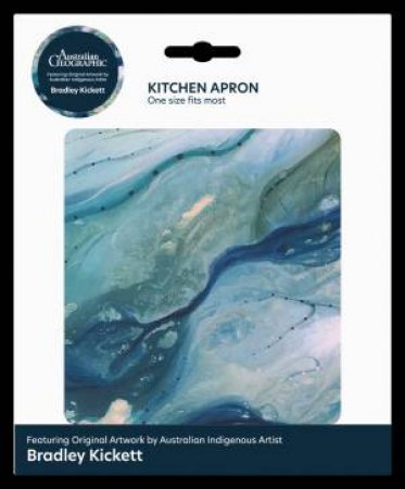 Indigenous Art Kitchen Apron - Warden (Blue) by Various