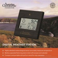 Australian Geographic Bamboo Digital Weather Station  Dark Wood