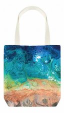 Printed Canvas Tote  Oyster Stacks
