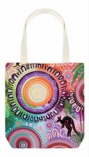 Printed Canvas Tote  Kangaroo Dreaming