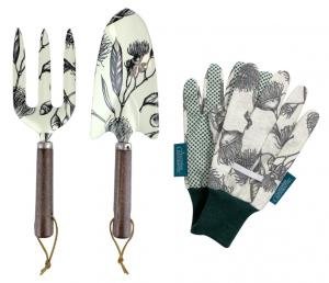 Australian Geographic B&W Botanical: Garden Gloves, Spade & Fork Set by Various