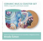 Indigenous Art Series Mug  Coaster Set  Swim