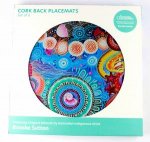 Indigenous Art Series Round Cork Back Placemats  Swim