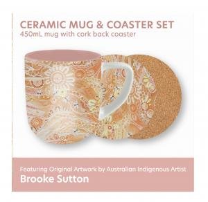 Indigenous Art Series Mug & Coaster Set - Bee by Various