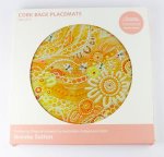 Indigenous Art Series Round Cork Back Placemats  Bee