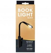 USB Rechargeable Book Light  Black