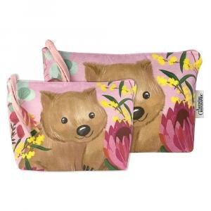 Australian Art Multi Clutch Bag - Set of 2 - Wombat by Various