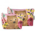 Australian Art Multi Clutch Bag  Set of 2  Wombat