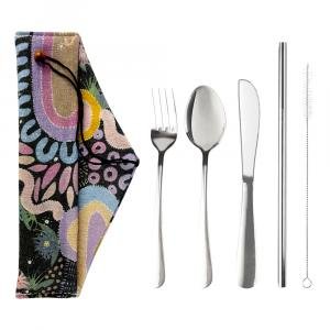 Indigenous Art Cutlery Set - Dustin Koa by Various