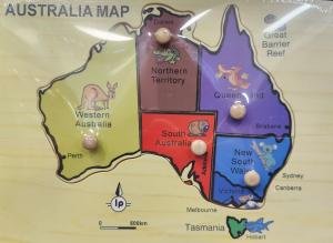 Wooden Peg Puzzle: Australia