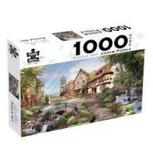 Puzzle Art 1000 Piece Jigsaw: Lake Village by Various