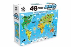 48 Piece Jumbo Floor Puzzle World Map by Various