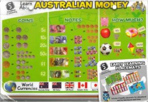 Set 4 Foam Educational Place Mats: Australian Money