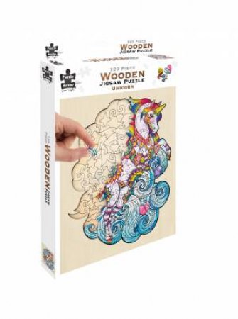 129 Piece Wooden Jigsaw Puzzle: Unicorn