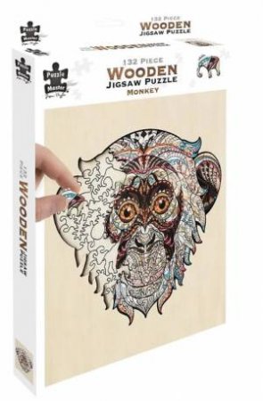 132 Piece Wooden Jigsaw Puzzle: Monkey