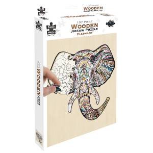 137 Piece Wooden Jigsaw Puzzle: Elephant