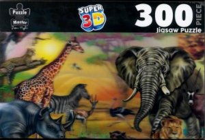 Lenticular Puzzle: African Animals by Various