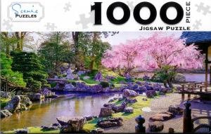 Scenic 1000 Piece Puzzles: Sakura Trees, Japan