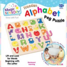 Magic Sensory Wooden Alphabet Pin Puzzle
