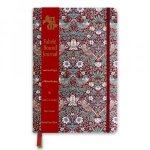 A5 Fabric Journal Lined  Strawberry Thief Red
