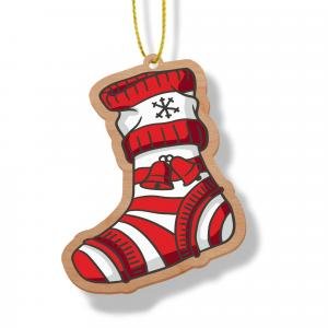 Wooden Ornament: Stocking by Various