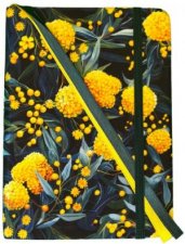 A5 Fabric Journal Lined  Golden Wattle
