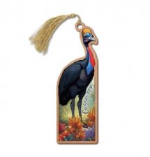 Australian Made Wooden Bookmark  Cassowary