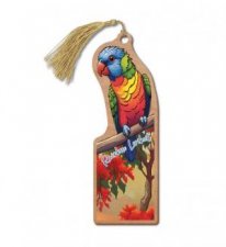 Australian Made Wooden Bookmark  Rainbow Lorikeet