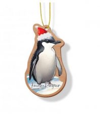 Wooden Ornament Fairy Penguin