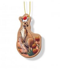 Wooden Ornament Kangaroo
