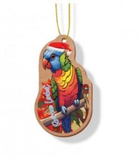 Wooden Ornament Rainbow Lorikeet