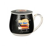 Tea Infuser Mug Cats Coffee and Books