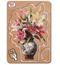Australian Made Wooden Greeting Card  Lilies
