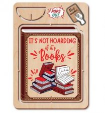 Australian Made Wooden Greeting Card  Book Lovers Hoarding