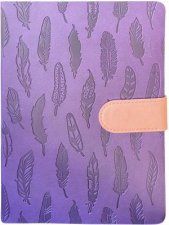 Leather Journal With Clasp Feather