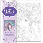 Art Maker Glitter Colouring Canvas Magical Unicorn