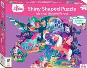 Magical Unicorn Forest Shiny Shaped Puzzle by Various