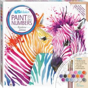Paint By Numbers Canvas: Rainbow Zebras by Various
