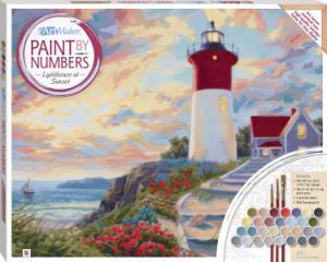 Paint By Numbers Canvas: Lighthouse At Sunset